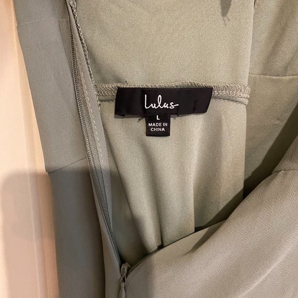 Lulu's Promise Of Love Sage Brush Flutter Sleeve Maxi Dress - Picture 6 of 7